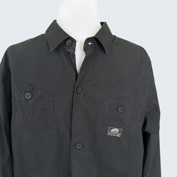 Vans Black Cotton Chore Utility Shirt Jacket Medium - Picture 8 of 11